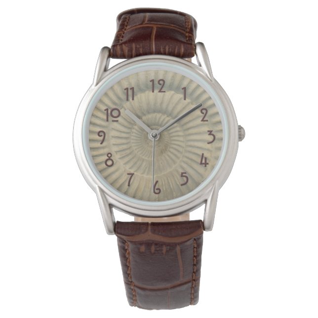 Montre "Paléo-chic" Perisphinctes Ammonite Watch (devant)