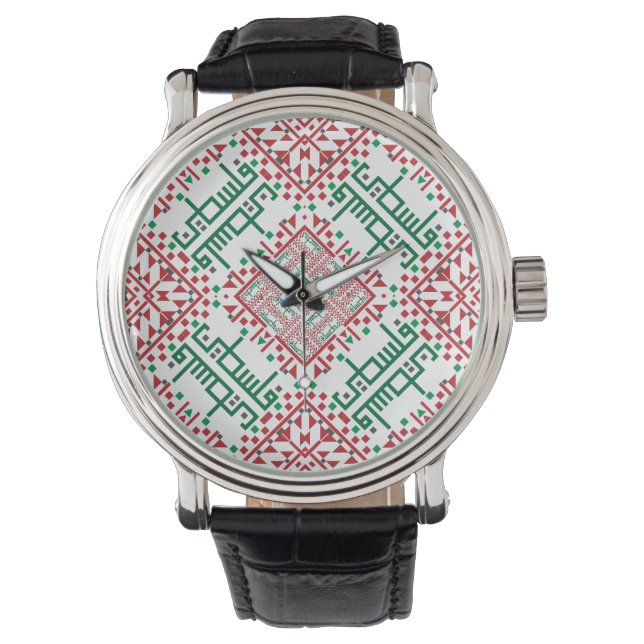 Montre Palestine Broderie tatreez Motif (devant)