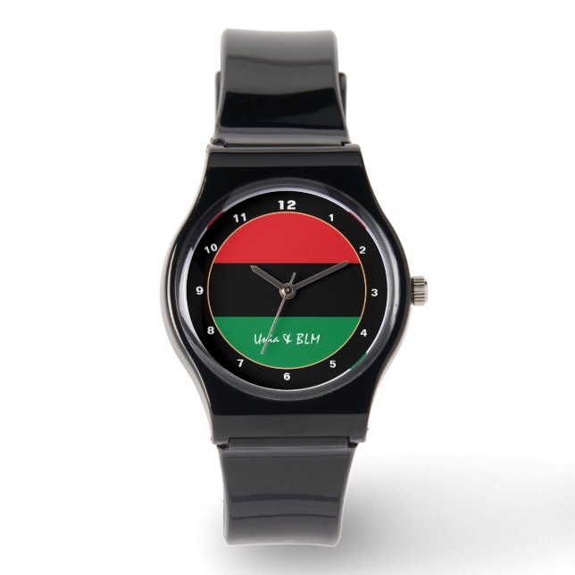 Montre Panafrican, Unia Drapeau Symbole de mode tendance (Recto)