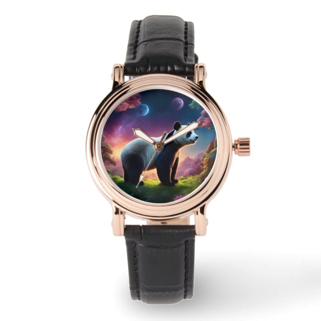 Montre Panda dans un jardin d'Imaginaires (Recto)