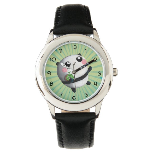 Montre Panda ronde mignonne (devant)