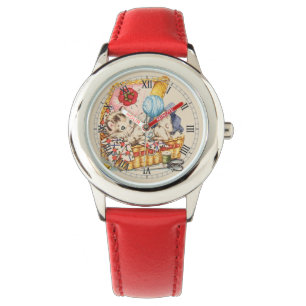 Montre "Panier de couture Kitty "