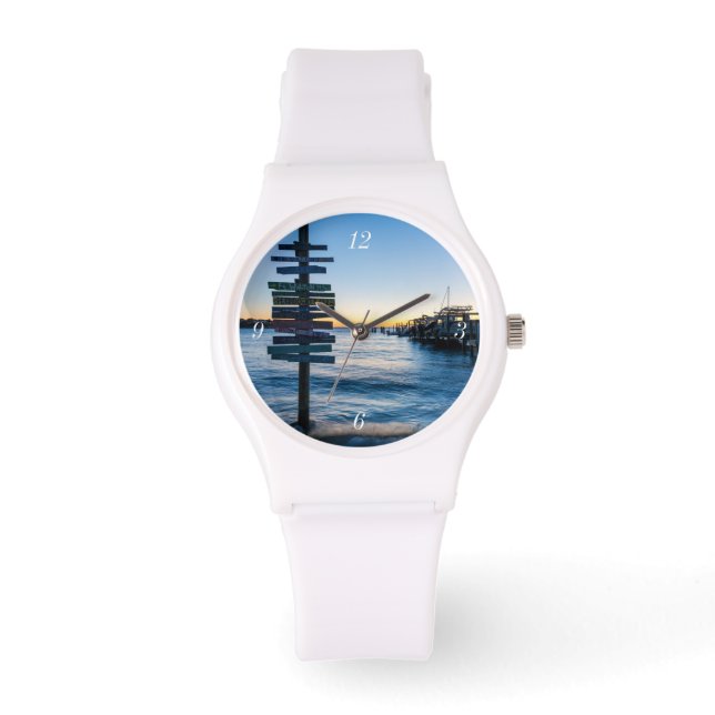 Montre Panneau de la baie de Pensacola Coucher de soleil  (Recto)