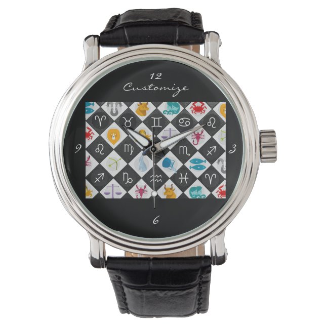 Montre Panneau solaire Zodiac Calendrier Astrologie Thund (devant)
