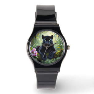 Montre Panthère noire dans la jungle