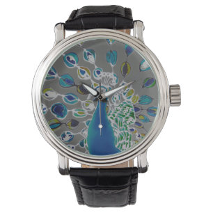 Montre Paon impressionniste contemporain du © P Wherrell