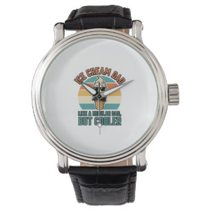 Montre Papa Crème Glacée Vintage Drôle T-Shirt pour Papa