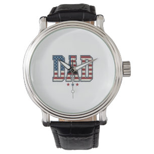 Montre Papa patriotique Drapeau américain Design vectorie