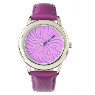 Montre Papillon "Arc-en-ciel" violet