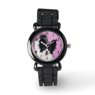 Montre Papillon (blanc et noir) Peinture - Chien Art