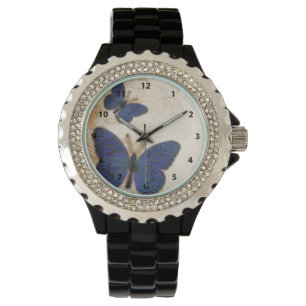 Montre Papillon bleu vintage