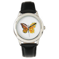 Papillon Fleur avec Pavot de Californie Jaune