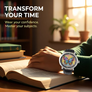 Montre Papillon Mosaïque "Chromatic Flutter"