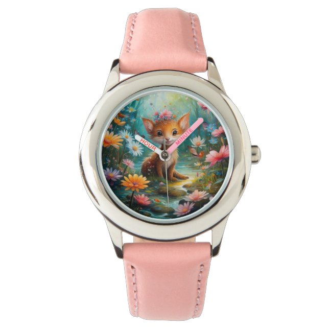 Montre Papillons aux champignons magiques (devant)
