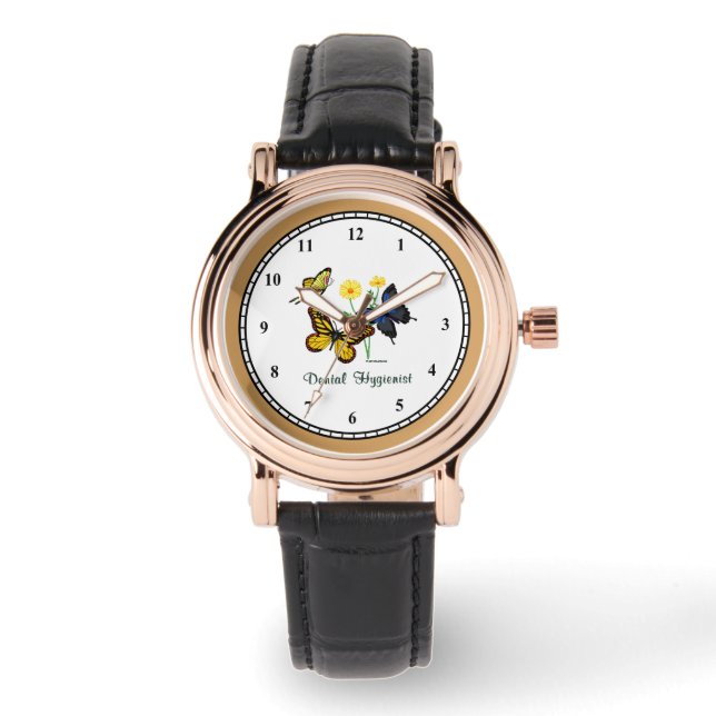 Montre Papillons hygiénistes dentaires (Recto)
