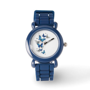 Montre Papillons volants bleus Morpho