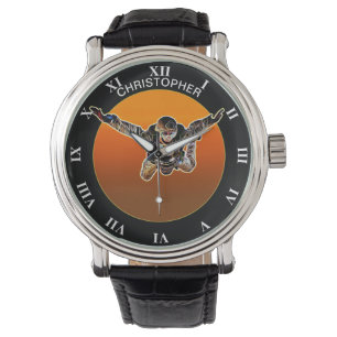 Montre Parachutisme de parachutage rougeoyant