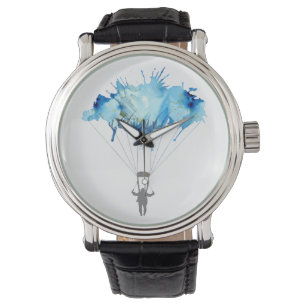 Montre Parachutiste, parachute. Sport de parachutisme.