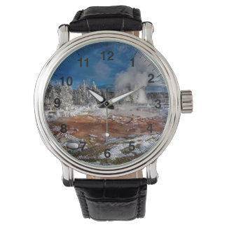 Montre Parc national de Yellowstone Wyoming en hiver