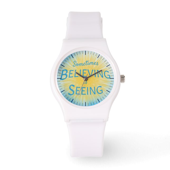 Montre Parfois croire est voir le message de foi (Recto)
