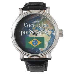 Montre Parles-tu portugais ? Portugais Drapeau et Terre