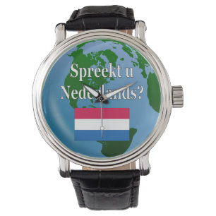 Montre Parlez-vous néerlandais ? en néerlandais. Drapeau
