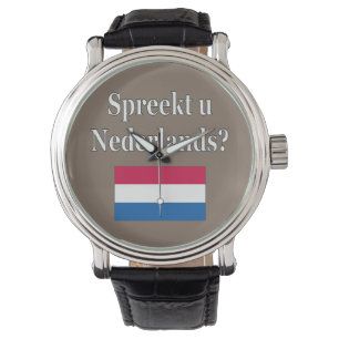 Montre Parlez-vous néerlandais ? en néerlandais. Fanion