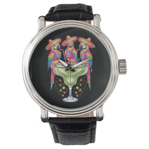 Montre Parrot Cinco De Mayo Drôle Boire Fiesta Mexicaine