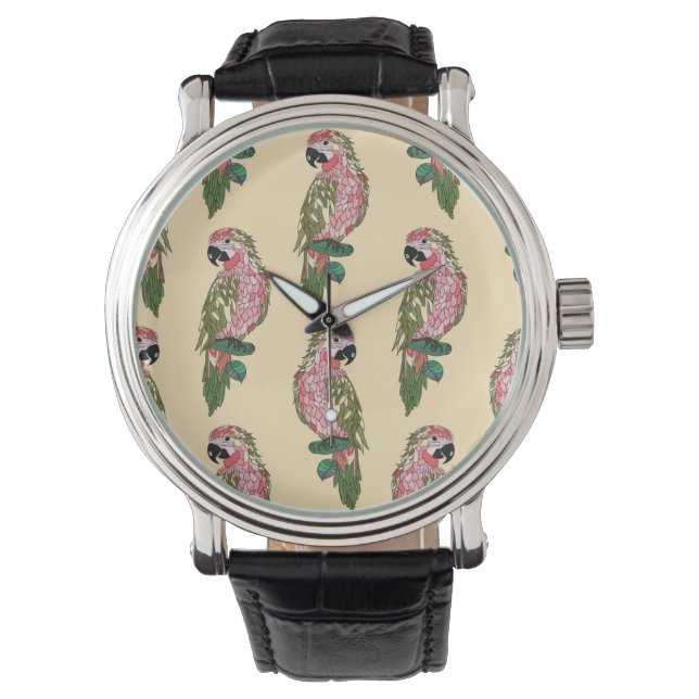Montre Parrots de Zentangle (devant)