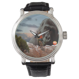 Montre Partager Une Pomme Avec Un Gorille,