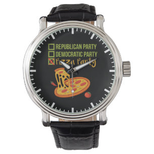 Montre Partie de pizza - vote drôle de nouveauté