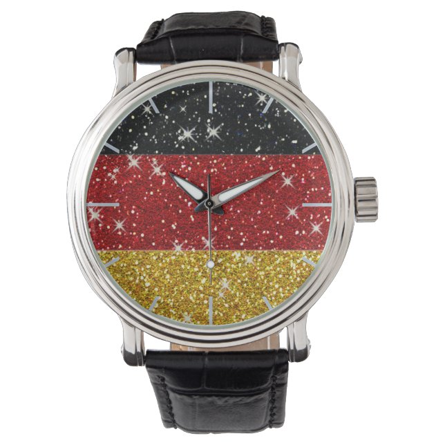 Montre Parties scintillant Allemagne Drapeau avec étincel (devant)
