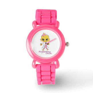 Montre Parties scintillant de lunette de poussette rose