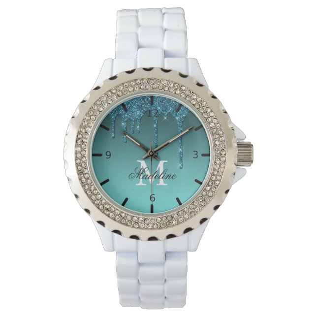 Montre Parties scintillant de séchage personnalisée (devant)