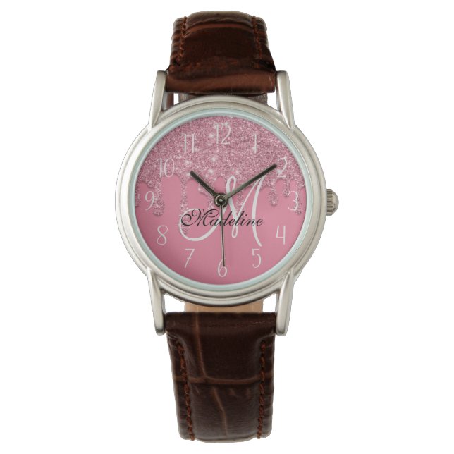 Montre Parties scintillant de séchage personnalisée (devant)