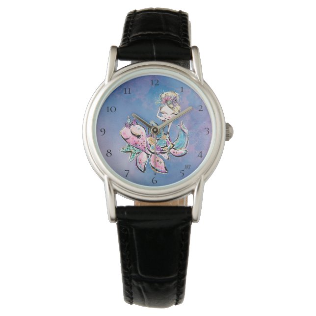 Montre *~* Parties scintillant de sirène magique Tortue d (devant)