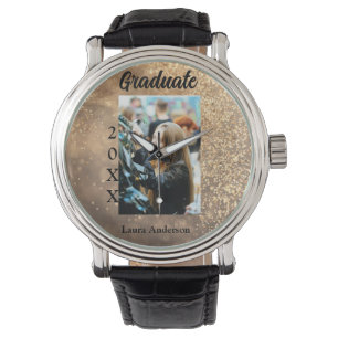 Montre Parties scintillant d'or photo graduation ajouter