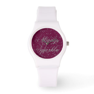 Montre Parties scintillant en argent étincelante