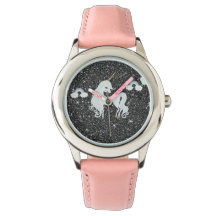 Parties scintillant Unicorne noir