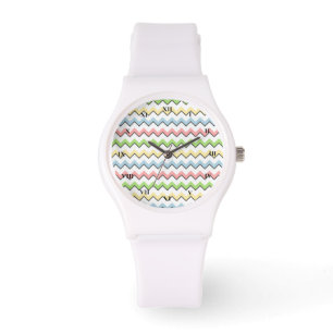 Montre Pastel Chevron-Drop Shadow par Shirley Taylor