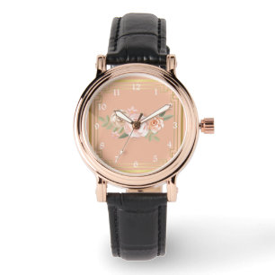 Montre Pastel Delicate Floral Design