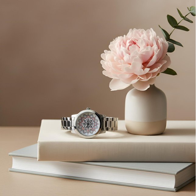 Montre Pastel Floral Mandala complexe (Créateur téléchargé)
