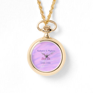 Montre Pastel rose violet Vow renouvellement anniversaire