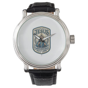 Montre Patch brodé Jésus Regardez Patch brodé Jésus