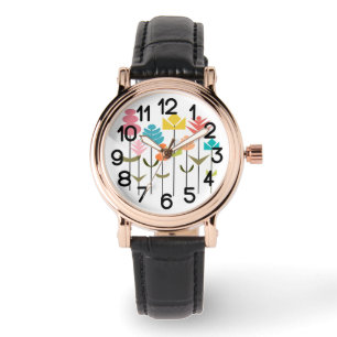 Montre Patch de fleurs