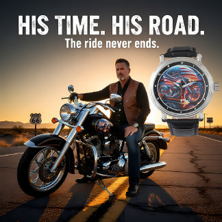 Montre Patriotic Sport Bike, Lunar Ride Watch.