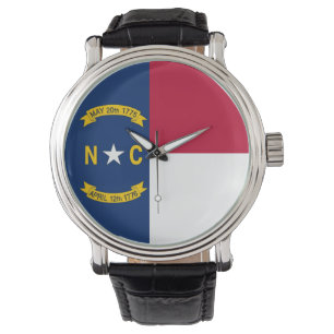 Montre patriotique avec Drapeau de Caroline du Nor