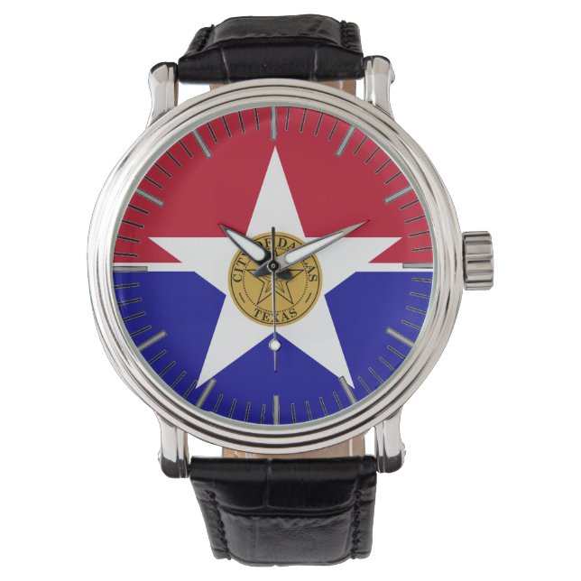 Montre patriotique avec Drapeau de Dallas (devant)