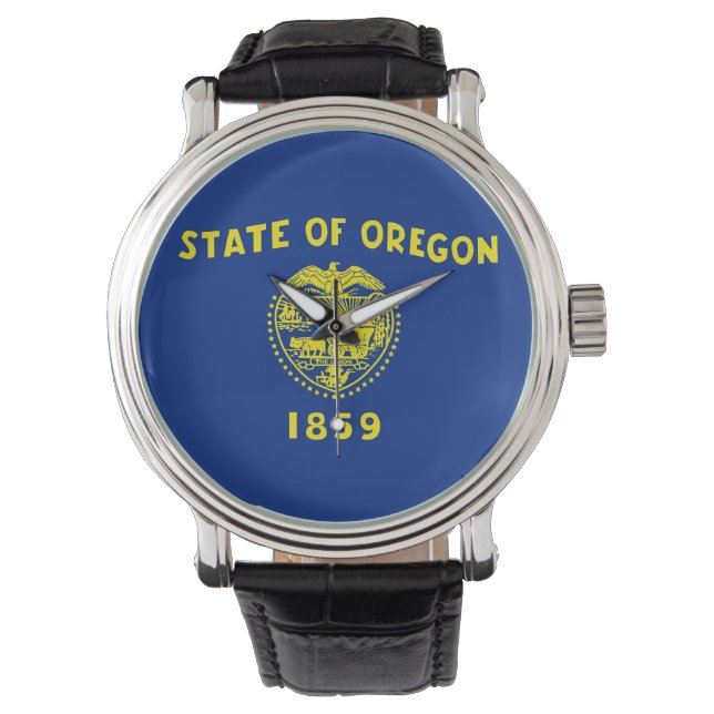 Montre patriotique avec Drapeau de l'Oregon (devant)