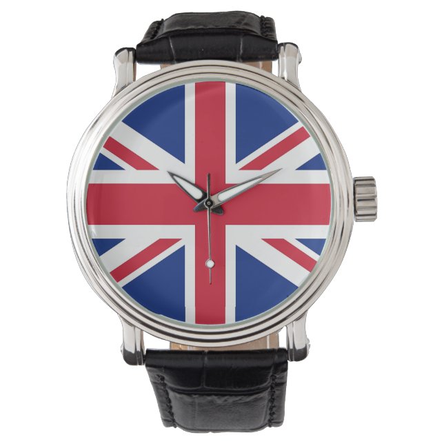 Montre patriotique avec drapeau du Royaume-Uni (devant)